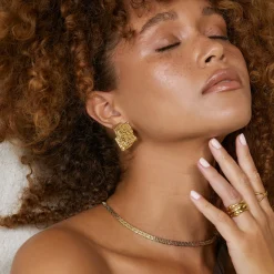 Alba Gold Earrings
