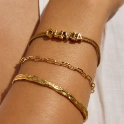 Alphabet String Bracelet - Coffee