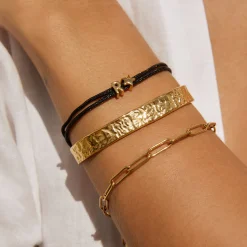 Alphabet String Bracelet - Black