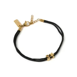 Alphabet String Bracelet - Black