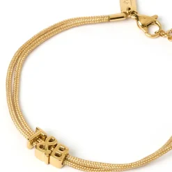 Alphabet String Bracelet - Sand