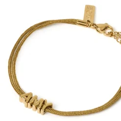 Alphabet String Bracelet - Coffee
