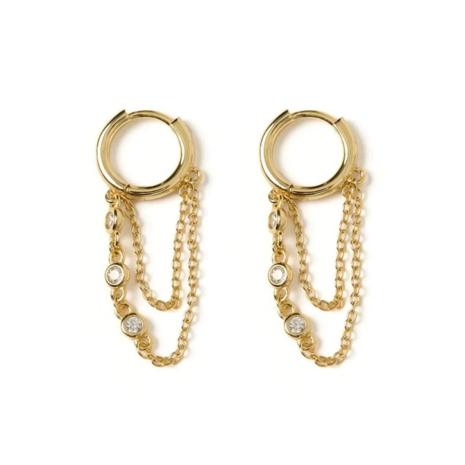 Amaretto Gold Huggie Earrings