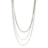 Amour Triple Silver Necklace