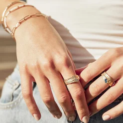 Anya Gold Ring - Clear Quartz