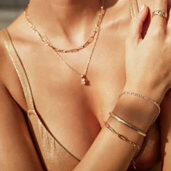 Anya Gold Ring - Clear Quartz