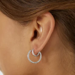 Arabella Silver Hoop Earrings