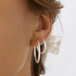 Arabella Silver Hoop Earrings