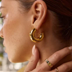 Bella Gold Hoop Earrings