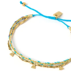 Bennie Gold Bracelet - Sky