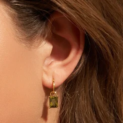 Birthstone Charm Single Stacker Earring