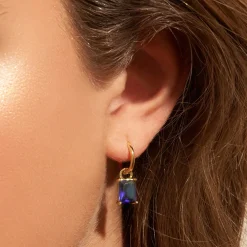 Birthstone Charm Single Stacker Earring
