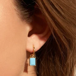 Birthstone Charm Single Stacker Earring