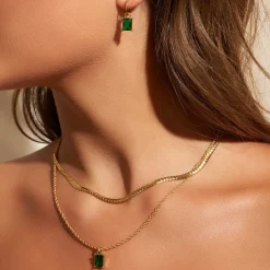 Birthstone Charm Single Stacker Earring