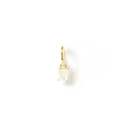 Birthstone Charm Single Stacker Earring