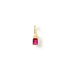 Birthstone Charm Single Stacker Earring