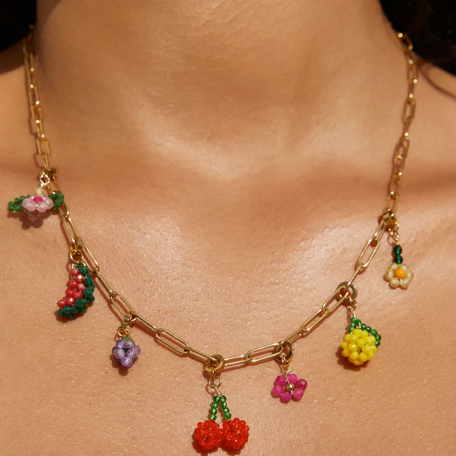 Cherry Beaded Charm