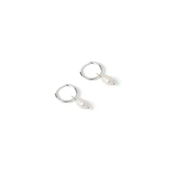 Cordelia Pearl Earrings - Silver