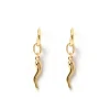 Cornicello Gold Charm Earrings - Large