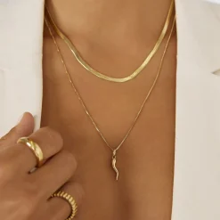 Cornicello Gold Charm Necklace - Large