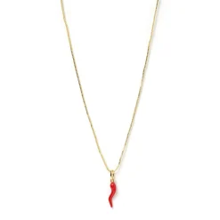 Cornicello Red Charm Necklace