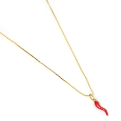 Cornicello Red Charm Necklace