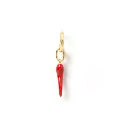 Cornicello Red Single Charm Earring