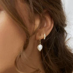 Cosette Freshwater Pearl Hoop Huggies