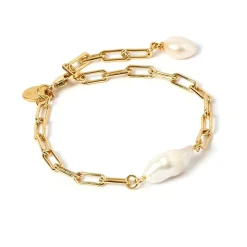 Danielle Gold and Pearl Bracelet