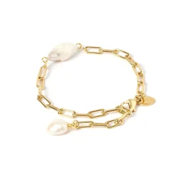 Danielle Gold and Pearl Bracelet
