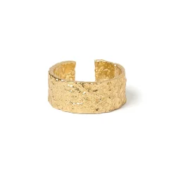 Eros Gold Textured Ring - Large