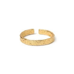 Eros Gold Textured Ring - Small