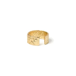 Eros Gold Textured Ring - Large