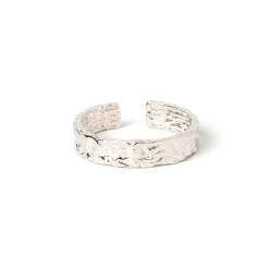 Eros Silver Textured Ring - Medium