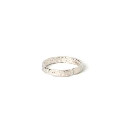 Eros Silver Textured Ring - Small