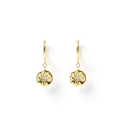 Estrella Gold & Zircon Hoop Huggies