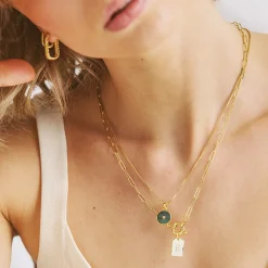 Farrah Gold Link Earrings