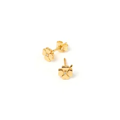 Four Leaf Clover Gold Studs
