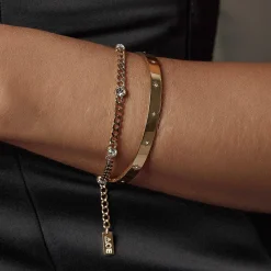 Gemma Gold Cuff Bracelet
