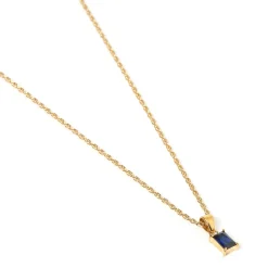 Gia Gold Necklace - Sapphire