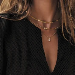 Gia Gold Necklace - Stone