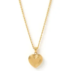 Heart Gold Locket Necklace