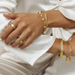 Helios Gold Cuff Bracelet