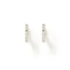 Holi Silver Huggie Earrings