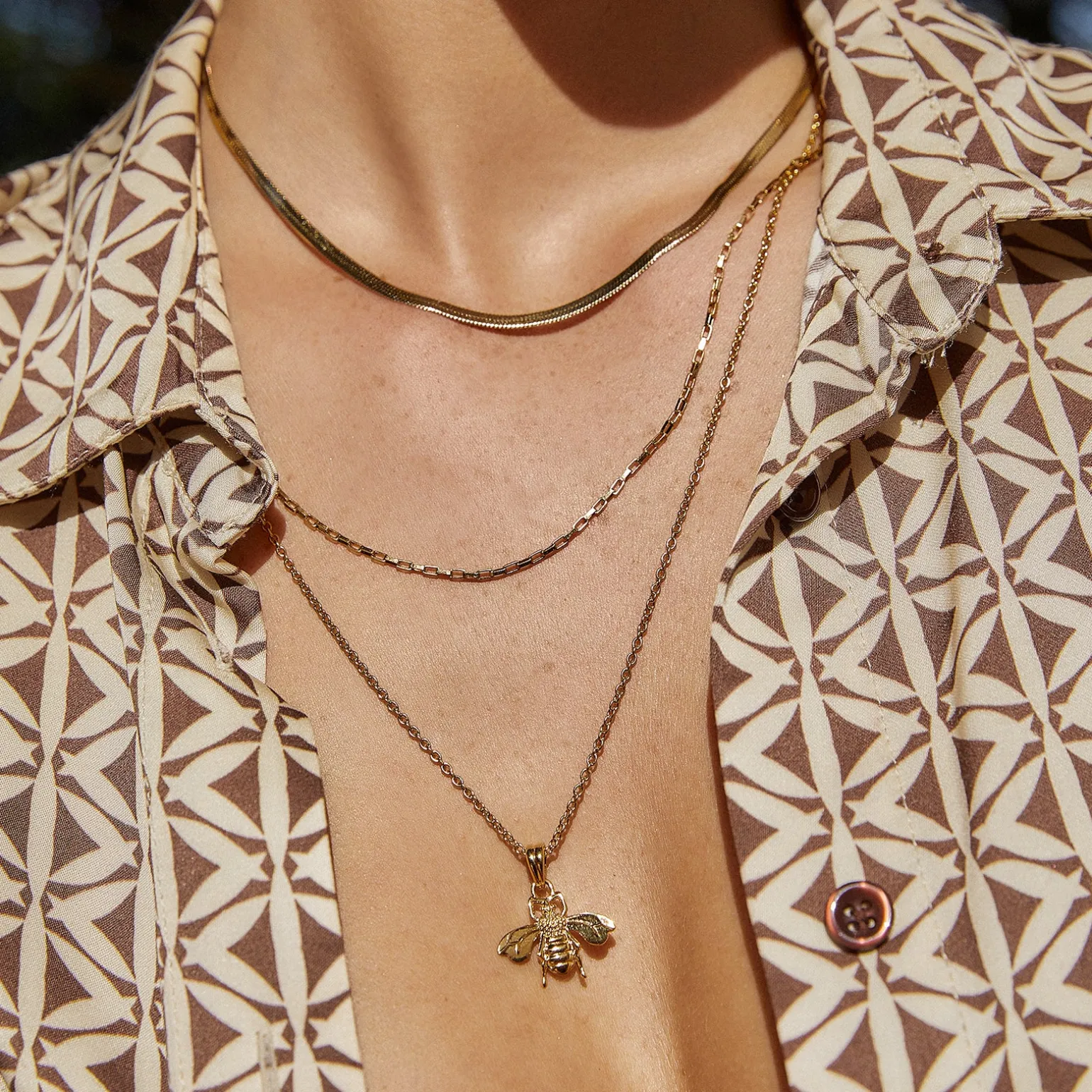 Honey Bee Gold Necklace