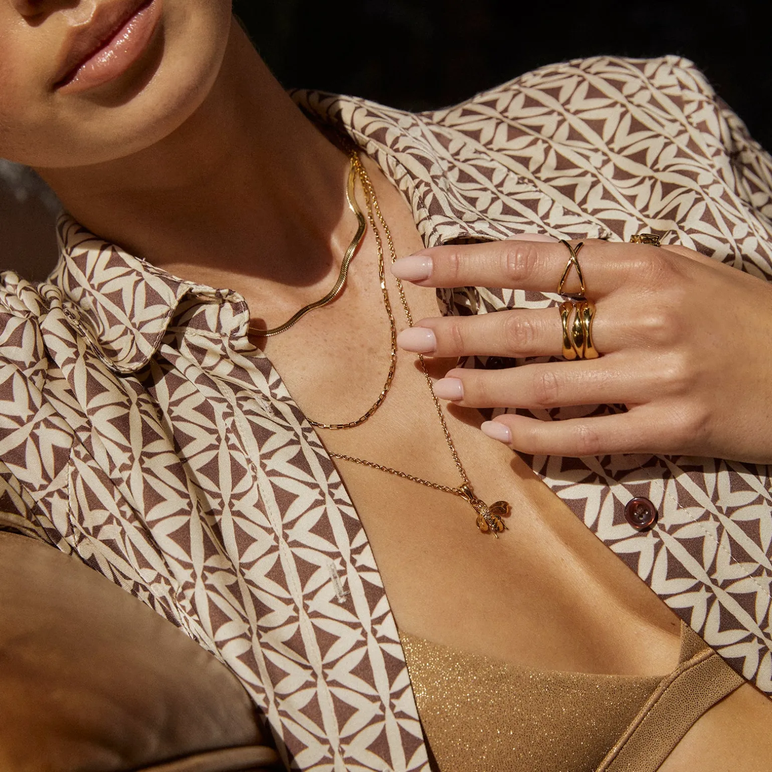 Honey Bee Gold Necklace
