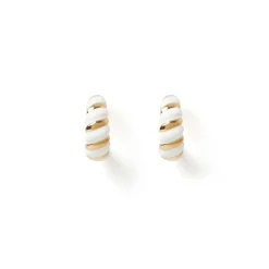 Hudson Gold and Enamel Hoops