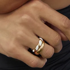 Hudson Gold and Enamel Ring