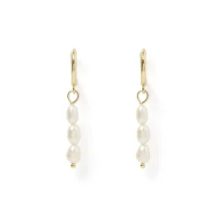 Indiana Gold and Pearl Earrings