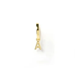 Initial Gold Charm Earring